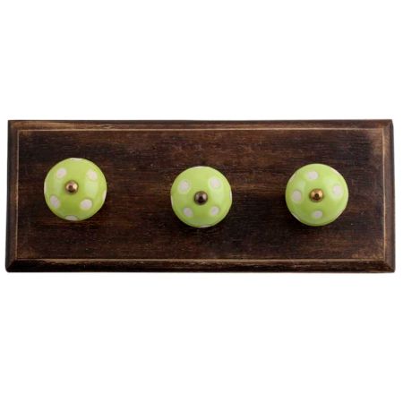 Lime Etched Wooden Hooks